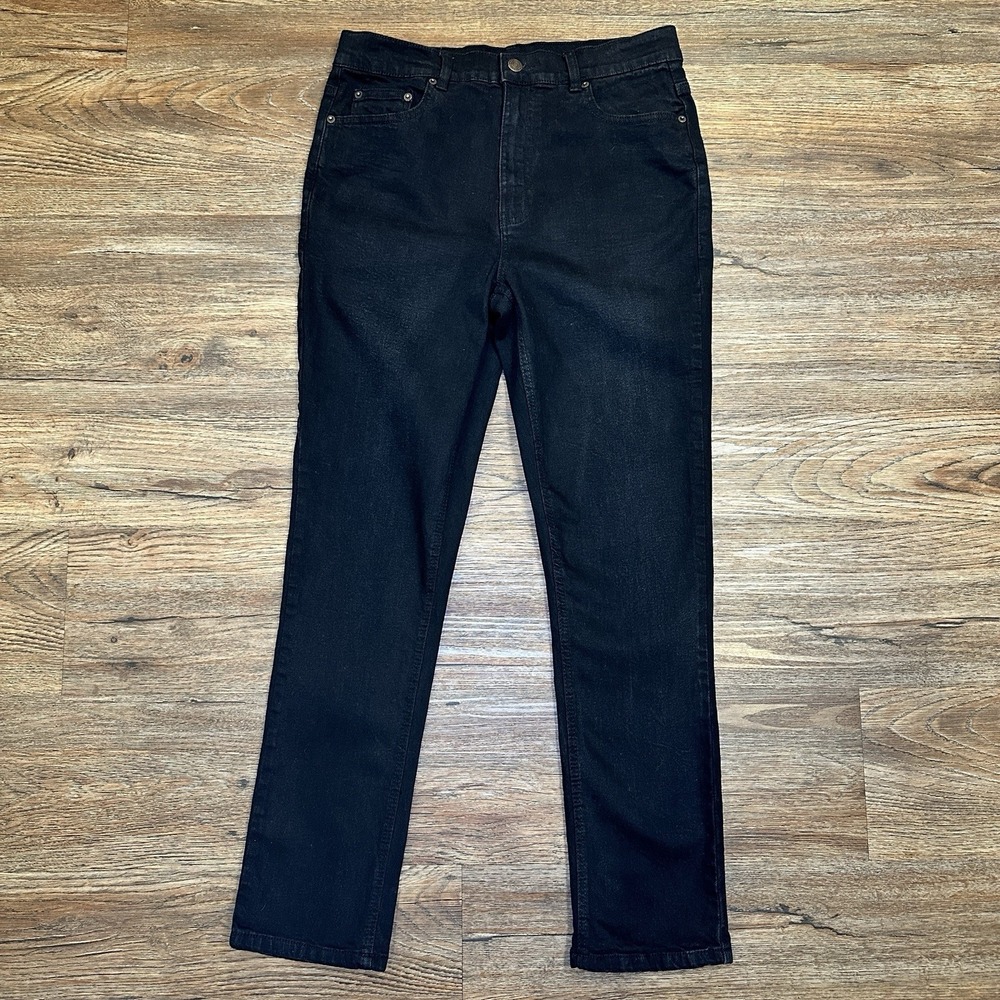 Route 66 RT66 Skinny Jeans Womens 32x30 Black Stretch High Rise Tapered Denim